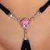 Cottelli Lingerie Adjustable Gem String S-L, Black with Pink Accent