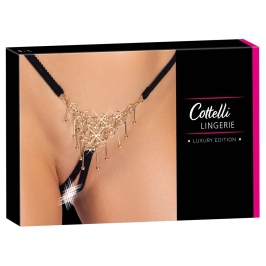 Cottelli LINGERIE String S-L Adjustable White Gold-Effect Decoration