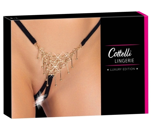 Cottelli LINGERIE String S-L Adjustable White Gold-Effect Decoration