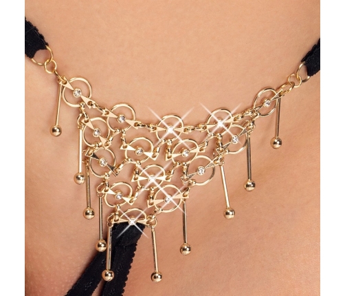 Cottelli LINGERIE String S-L Adjustable White Gold-Effect Decoration