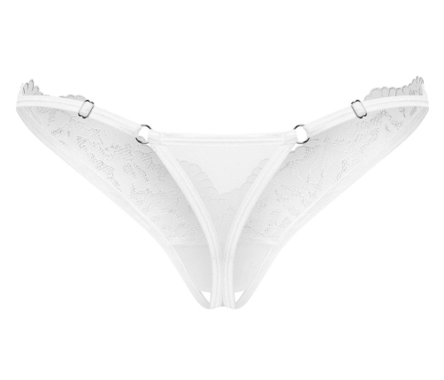 Obsessive Arrowel Thong S/M White Lace Open Design