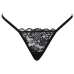 Cottelli LINGERIE String Rhinestones S-L Adjustable Lace & Crystal Detail