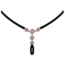 Cottelli LINGERIE String Flowers S-L Adjustable Black Rhinestone Detail