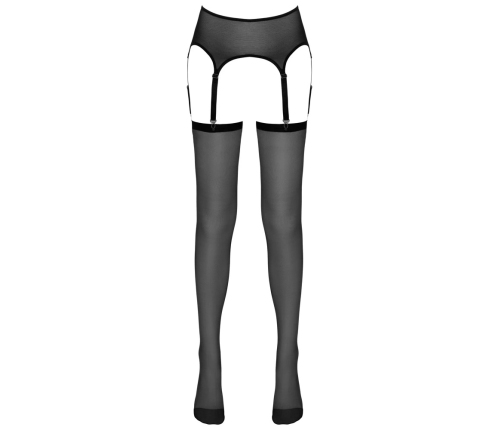 Cottelli Collection Classic Black Suspender Belt Set L/XL Adjustable