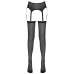 Cottelli Collection Classic Black Suspender Belt Set L/XL Adjustable