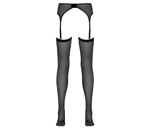 Cottelli Collection Classic Black Suspender Belt Set L/XL Adjustable
