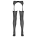 Cottelli Collection Classic Black Suspender Belt Set L/XL Adjustable