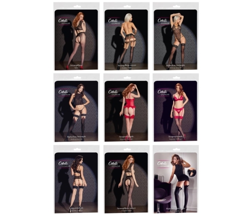 Cottelli Collection Legwear Zestaw Pończoch i Rajstop Mix Kolorow Rozmiary