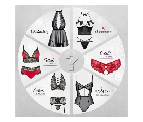 Cottelli Lingerie Zestaw Bielizny Niespodzianka XS Poliamid