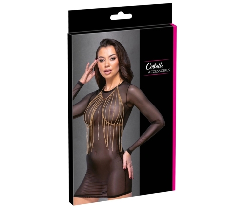 Cottelli Accessoires Chain Top Gold - Adjustable Metallic Chain Design