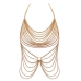 Cottelli ACCESSOIRES Body Chain Gold - Adjustable Metallic Jewelry Harness
