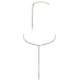 Cottelli ACCESSOIRES Body Chain Gold - Adjustable Metallic Jewelry Harness