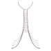 Cottelli ACCESSOIRES Body Chain Silver Adjustable Metallic Accessory