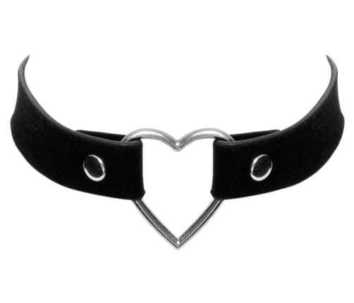 Cottelli ACCESSOIRES Black Heart Adjustable Choker 31-42 cm