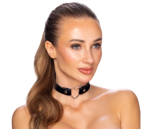Cottelli ACCESSOIRES Black Heart Adjustable Choker 31-42 cm