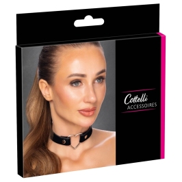 Cottelli ACCESSOIRES Black Heart Adjustable Choker 31-42 cm