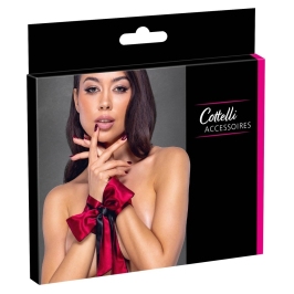 Cottelli Collection Dual-Tone Satin Scarf Red/Black 150 cm