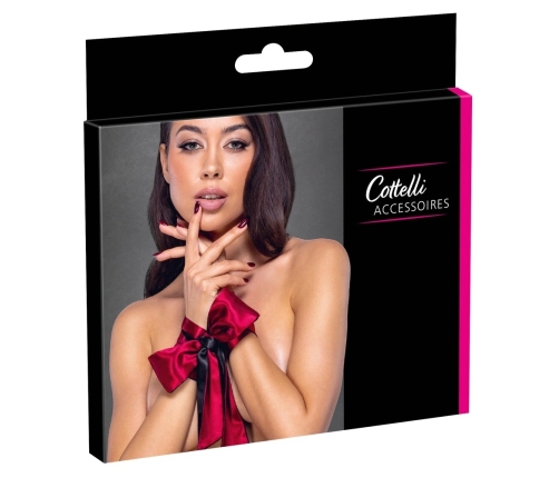 Cottelli Collection Dual-Tone Satin Scarf Red/Black 150 cm