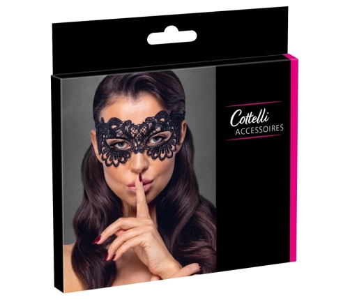 You2Toys Black Embroidered Lace Eye Mask with Integrated Eye Holes