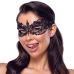 Cottelli Accessoires Black Embroidered Mask with Eye Openings, Adjustable Fit