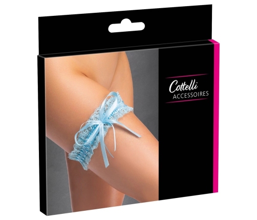 Cottelli Accessories Lace Garter Blue with Satin Bow 5.5cm