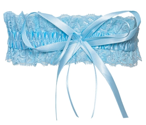 Cottelli Accessories Lace Garter Blue with Satin Bow 5.5cm