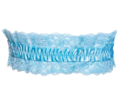 Cottelli Accessories Lace Garter Blue with Satin Bow 5.5cm