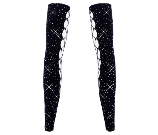 Cottelli ACCESSOIRES Gauntlet Sleeves S-L Black Sparkling Knit