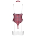 Cottelli LINGERIE Plaid Suspender Body & Choker Set, Size L, Adjustable Fit