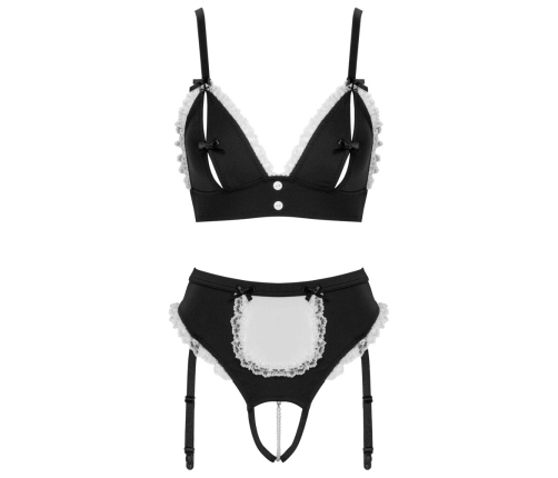 Cottelli COSTUMES Maid Set XL Adjustable Bustier & Suspender Briefs