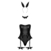 Cottelli Costumes Bunny Body XL Black Costume Set with Accessories
