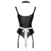 Cottelli Costumes Maid Set XL - Black Matte Suspender Bodysuit & Accessories