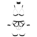 Bad Kitty Black Adjustable Strap Bikini Set with Choker & Cuffs L