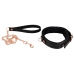 Bad Kitty Adjustable Black Collar & Rose-Gold Chain Leash Set