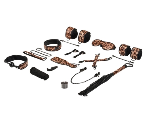 Liebe Seele Leopard Print Premium 13-Piece Bondage Set, Animal Pattern