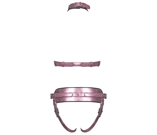 Bad Kitty Strap-On Harness Set S/M Metallic Rose Adjustable System