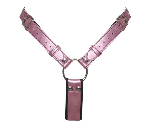 Bad Kitty Strap-On Thong 2XL Black Insert Metallic Rose Adjustable