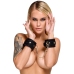 Bad Kitty Velvet Adjustable Handcuffs Black with Gold Details