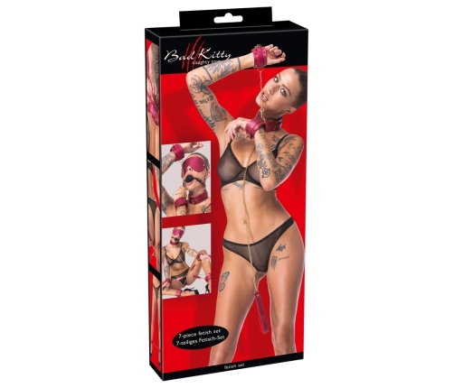 Bad Kitty Gems Pink Bondage Kit with Pearl Finish and Gold Details 6pcs