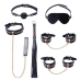 Bad Kitty Premium Chain Bondage Set 6-Piece Black & Gold Adjustable Kit