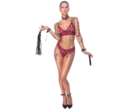 Bad Kitty Premium Chain Bondage Set 6-Piece Black & Gold Adjustable Kit