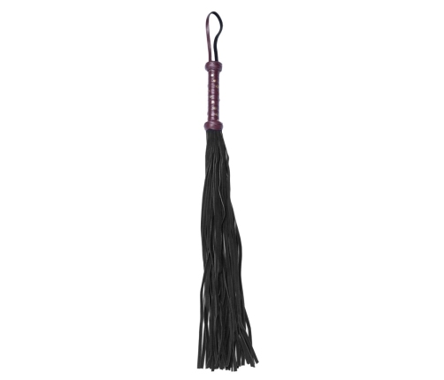 Bad Kitty Elegant Red & Black Velour Leather Flogger 65cm
