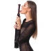 Bad Kitty Elegant Red & Black Velour Leather Flogger 65cm
