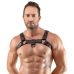 Svenjoyment Men's Chest Harness Black Adjustable Vegan Leather