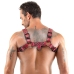 Svenjoyment Men's Chest Harness Red S-XL Adjustable Vegan Leather