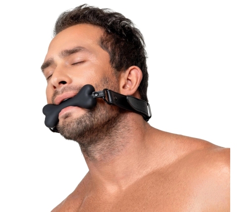 Bad Kitty Dog Bone Silicone Gag - Adjustable Strap, 12 cm