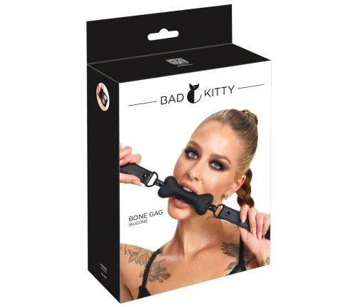 Bad Kitty Dog Bone Silicone Gag - Adjustable Strap, 12 cm