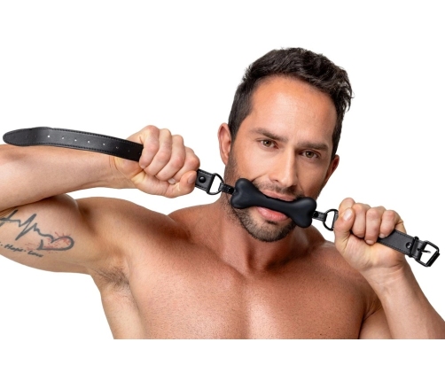 Bad Kitty Dog Bone Silicone Gag - Adjustable Strap, 12 cm