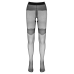 Cottelli Legwear Open Design Tights with Decorative Back Seams, Black