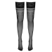 Cottelli Collection Hold-up Stockings Black Lace Silicone Grip M